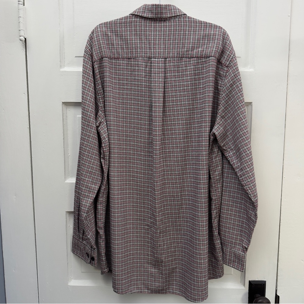 Warm Flannel Button Up Shirt L.L.Bean Men’s L Tall Plaid - Picture 5 of 8
